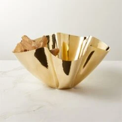 Adorn Brass Abstract Bowl -Home Decor Sale AdornBrassBowlROF22