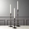 Allis Black Taper Candle Holders Set Of 3