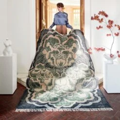 Eva Papier-Mache Bust Sculpture -Home Decor Sale AllureGreenHandKnottedRugAG21 1x1