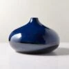 Azure Round Blue Ceramic Vase -Home Decor Sale AzureBlueBlackVaseSHS23