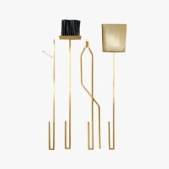 4-Piece Bend Gold Standing Fireplace Tool Set 9 4-Piece Bend Gold Standing Fireplace Tool Set -Home Decor Sale BendFrplcToolsGoldS4AVF19