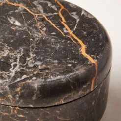 Black Golden Marble Candle Bowl -Home Decor Sale BlackGldnMrblCandleBowlAV2SHF22