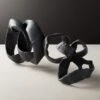 Black Aluminum Ribbon Table Sculpture -Home Decor Sale BlackRibbonSculptureSHS20
