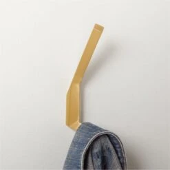 Blaine Brushed Brass Wall Mount Hook 6 Blaine Brushed Brass Wall Mount Hook -Home Decor Sale BlaineBrushedBrassHookROF21