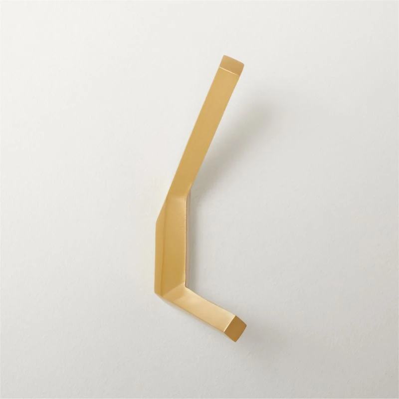 Blaine Brushed Brass Wall Mount Hook 3 Blaine Brushed Brass Wall Mount Hook