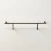 Blaine Black Wall Shelf With Rail 24" 2 Blaine Black Wall Shelf With Rail 24" -Home Decor Sale BlaineMttBkWllShlfWR24inSHF22