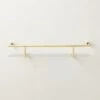 Blaine Polished Brass Wall Shelf With Rail 24" 2 Blaine Polished Brass Wall Shelf With Rail 24" -Home Decor Sale BlaineUldBsWllShlfWR24inSHF22