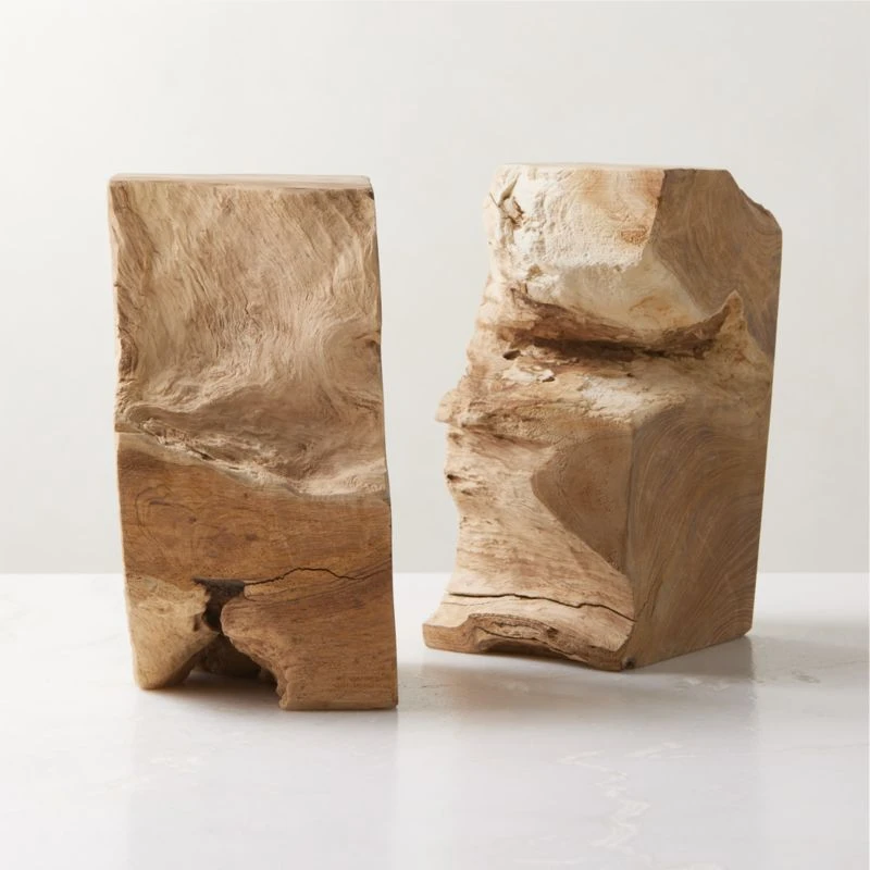 Teak Bookends Set Of 2 7 Teak Bookends Set Of 2 - Image 5