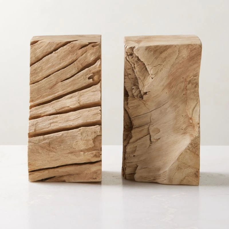 Teak Bookends Set Of 2 5 Teak Bookends Set Of 2 - Image 3