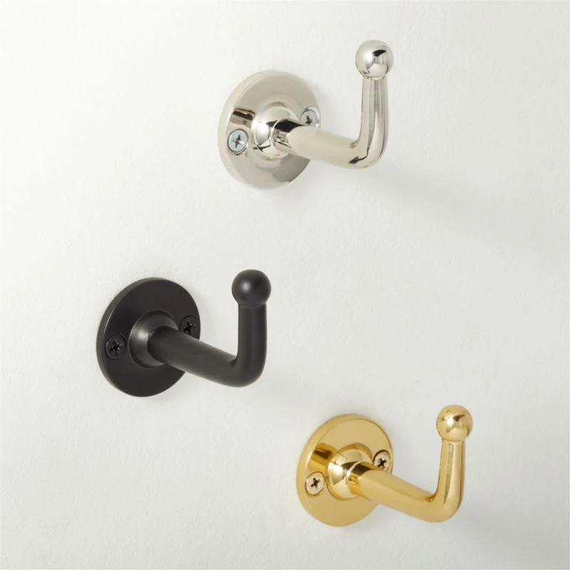 Boule-Inspired Polished Brass Wall Mount Hook 8 Boule-Inspired Polished Brass Wall Mount Hook - Image 6