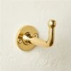 Boule-Inspired Polished Brass Wall Mount Hook -Home Decor Sale BouleInspiredPlshdBrsHookSHF21