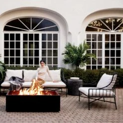 Reve Round Fluted White Marble Bowl -Home Decor Sale BretonBlackMetalCollectionAP21 1x1V3