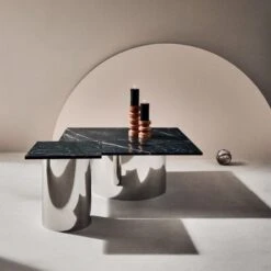 Dev Red Travertine Candle Holders -Home Decor Sale CB2FA22 01F hero