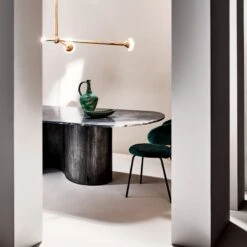 Reve Oval Fluted Green Marble Bowl -Home Decor Sale CB2FA22 EDT TEMPTED 46