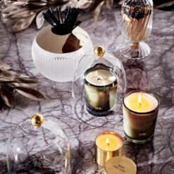 Glass Cloche With Unlacquered Brass Knob 15 Glass Cloche With Unlacquered Brass Knob -Home Decor Sale CB2HOL21 08A 0221 Hero2