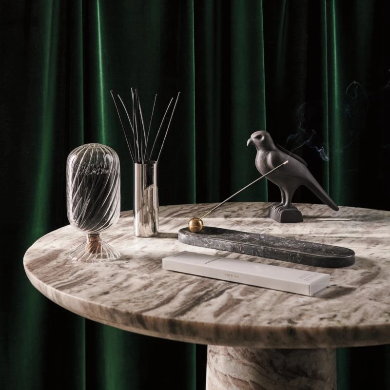 Brix Golden Black Marble Incense Burner 7 Brix Golden Black Marble Incense Burner - Image 5