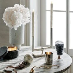 Coraline Silver-Plated Double Taper Candle Holder -Home Decor Sale CB2HOL22 23C hero 4