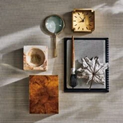 Lincoln Polished Brass Desk Clock -Home Decor Sale CB2HOL22 23E Hero