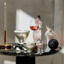 Freya Brass Double Taper Candle Holder -Home Decor Sale CB2SP22 23C V3 RET