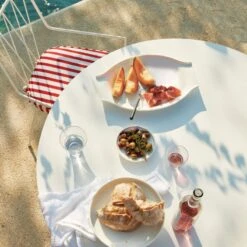 Contempri Footed White Serving Bowl -Home Decor Sale CB2SU22 17D v2 RET