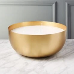 Large Brass Candle Bowl