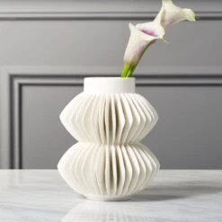 Celia White Porcelain Vase -Home Decor Sale CeliaVaseWhiteROF17