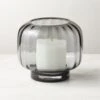 Coco Ribbed Glass Dark Grey Hurricane Candle Holder Small -Home Decor Sale CocoRbdGlsDkGryHrrcnSmSHS23
