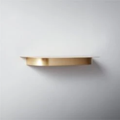 Collar Brass Wall Shelf Small 18" -Home Decor Sale CollarBrsWallLdgSm18inAV2SHS21