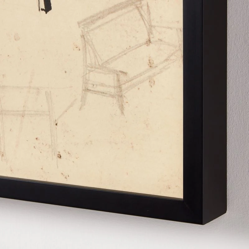 'Design For A Chair I' Framed Reproduction By Carel Adolph Lion Cachet 18''x22'' 5 'Design For A Chair I' Framed Reproduction By Carel Adolph Lion Cachet 18''x22'' - Image 3