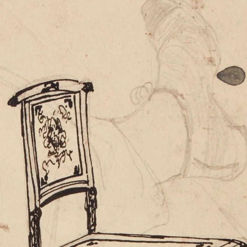 'Design For A Chair I' Framed Reproduction By Carel Adolph Lion Cachet 18''x22'' 4 'Design For A Chair I' Framed Reproduction By Carel Adolph Lion Cachet 18''x22'' - Image 2