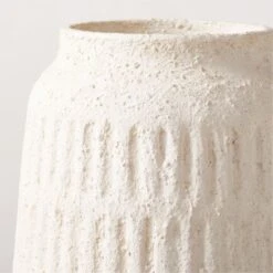 Domitia Textured Ivory White Vase Tall -Home Decor Sale DomitiaTxtrdVaseAVSHS23