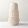 Domitia Textured Ivory White Vase Tall -Home Decor Sale DomitiaTxtrdVaseSHS23