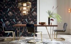 Jellyfish Black Wallpaper -Home Decor Sale DylanBrassTableDiningTableJN20
