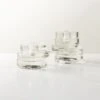 Emitt Cast Glass Taper Candle Holder Set Of 2 -Home Decor Sale EmittCtGlsTaperHolderGrpFHS23