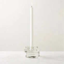 Emitt Cast Glass Taper Candle Holder Small -Home Decor Sale EmittCtGlsTaperHolderSmROS23