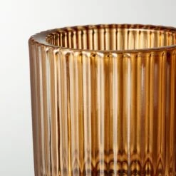 Ezra Amber Glass Tealight Candle Holders Set Of 6 10 Ezra Amber Glass Tealight Candle Holders Set Of 6 -Home Decor Sale EzraAmberTealightHolderAVSHF21