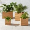 Ferrat Teak Outdoor Planters -Home Decor Sale FerratTeakPlanterGroupFHS23