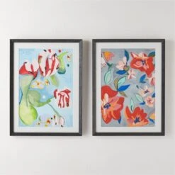 'La Courtine Floral' Framed Giclee Art Print 18"x24" -Home Decor Sale FloralGroupFHS23 1