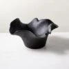 Flounce Black Teak Decorative Bowl -Home Decor Sale FlounceBlkndTeakBowlSHS23