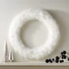 Fluffy White Feather Wreath 36'' 2 Fluffy White Feather Wreath 36'' -Home Decor Sale FluffyWhiteWreath36inHolSHF22