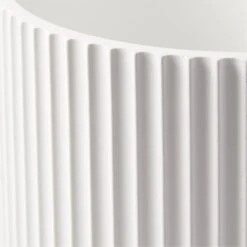 Fold White Cement Indoor Planter With Tray XL -Home Decor Sale FoldWtXLCmntPlanterWTrayAVSHF22