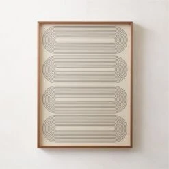 'Gia I' Screen Printed Wall Art In Brass Frame 18"x24"