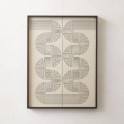 'Gia Ll' Screen Printed Wall Art In Black Frame 18"x24"