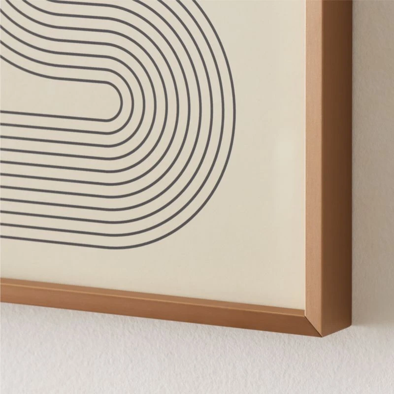 'Gia Ll' Screen Printed Wall Art In Brass Frame 18"x24" 5 'Gia Ll' Screen Printed Wall Art In Brass Frame 18"x24" - Image 3