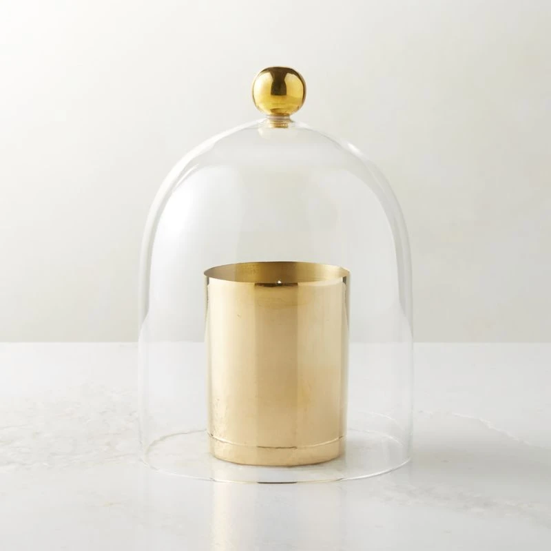 Glass Cloche With Unlacquered Brass Knob 4 Glass Cloche With Unlacquered Brass Knob - Image 2