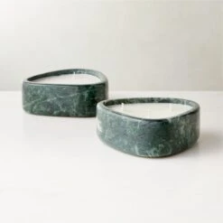 Green Marble Candle Bowl -Home Decor Sale GreenMrblCandleBowlAVSHS23