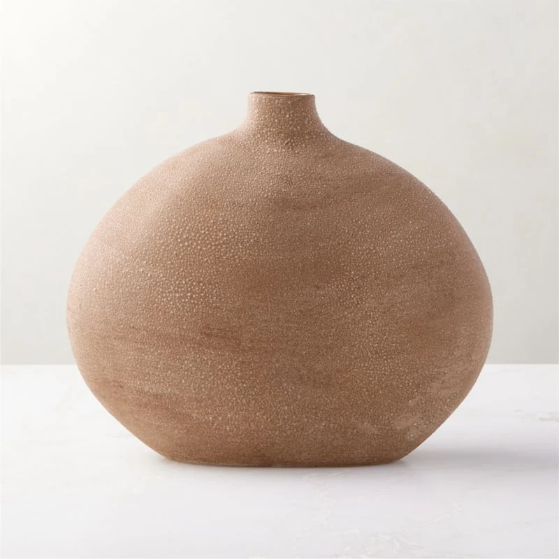 Haute Tan Ceramic Vase Short 3 Haute Tan Ceramic Vase Short