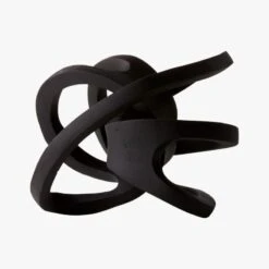 Infinity Black Knot Sculpture -Home Decor Sale InfinityKnotBlackAV2F17