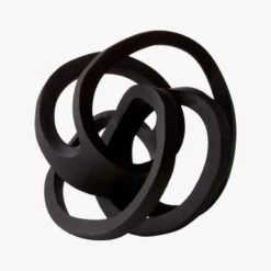 Infinity Black Knot Sculpture -Home Decor Sale InfinityKnotBlackAVF17