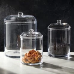 Snack Medium Glass Canister -Home Decor Sale JFSnackGlassCanistersGroupFHS20